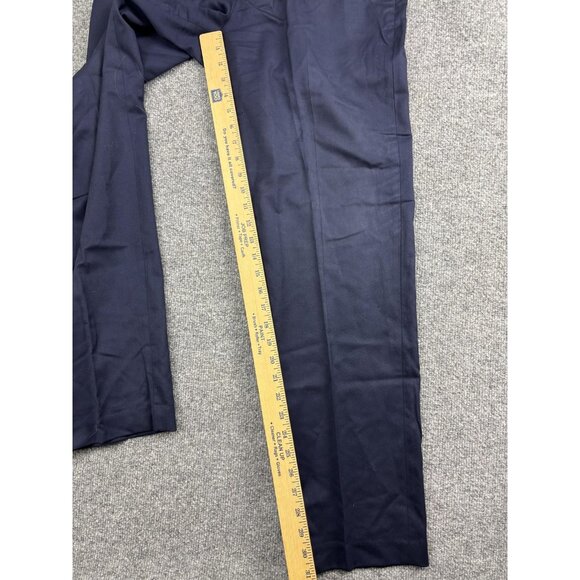The Tie Bar Pants Mens 32x32 Navy Athletic Fit Wool Blend Dress Slacks Stretch - Picture 5 of 7